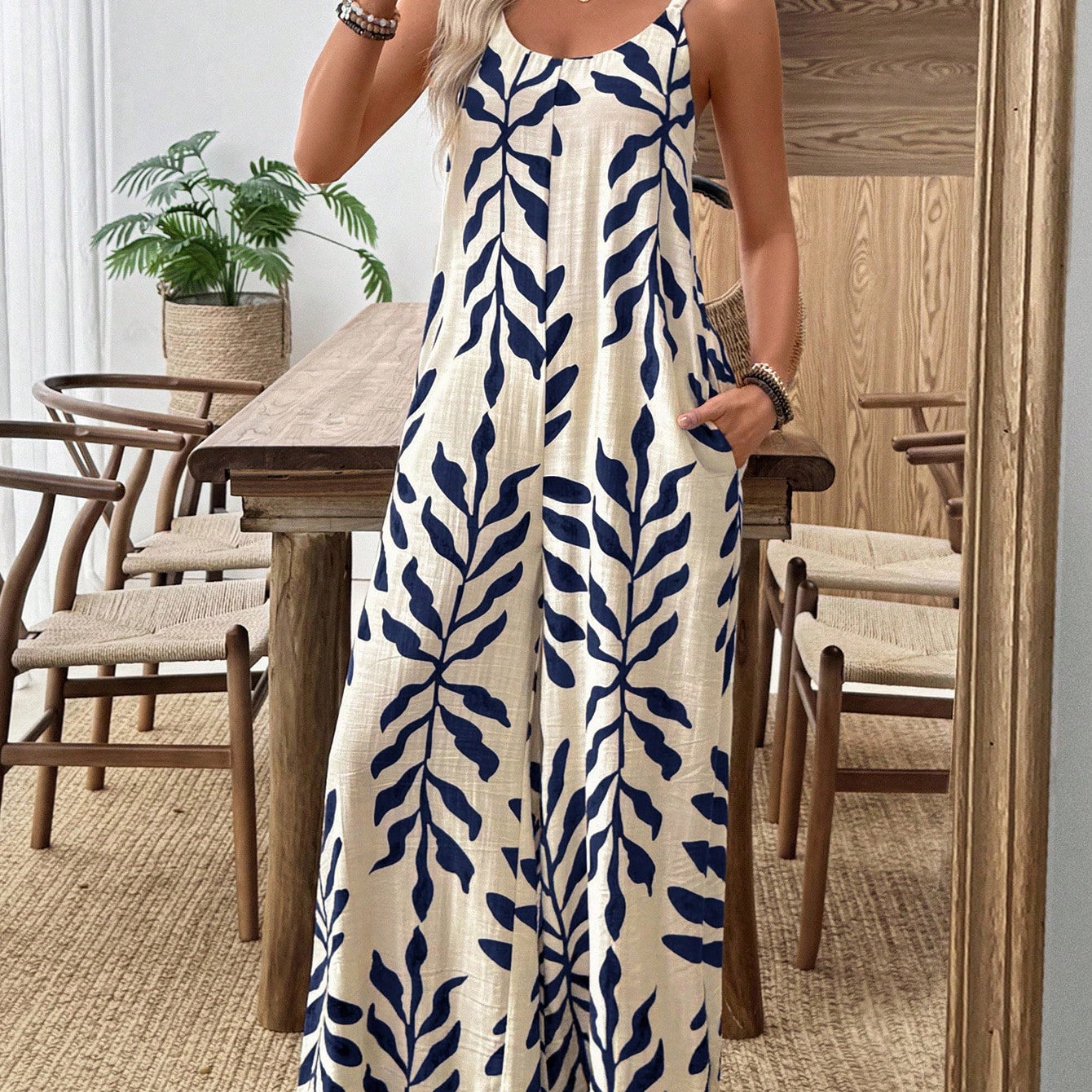 Macacão Feminino de Perna Larga - Louise