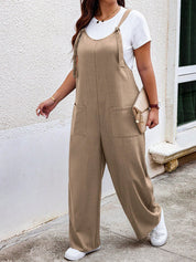 Macacão feminina com Bolsos Duplos Sem Camiseta plus size Dominique.