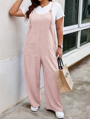 Macacão feminina com Bolsos Duplos Sem Camiseta plus size Dominique.