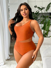 Maiô Feminino com contraste plus size Belinda