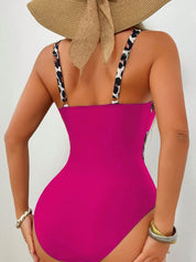 Maiô com detalhes animal print Leidy