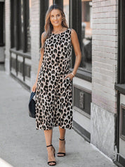 Vestido Feminino Longo sem mangas e com bolso Sarah