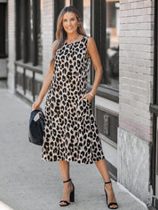 Vestido Feminino Longo sem mangas e com bolso Sarah