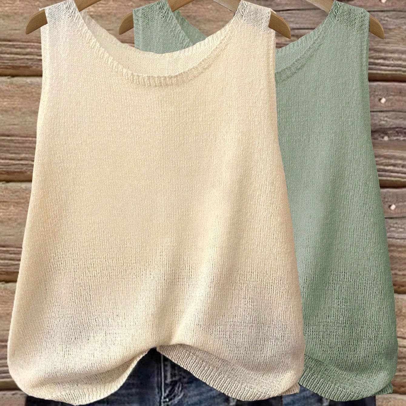 Regata Feminina de Tricô Estilo Vintage Boêmio Alina