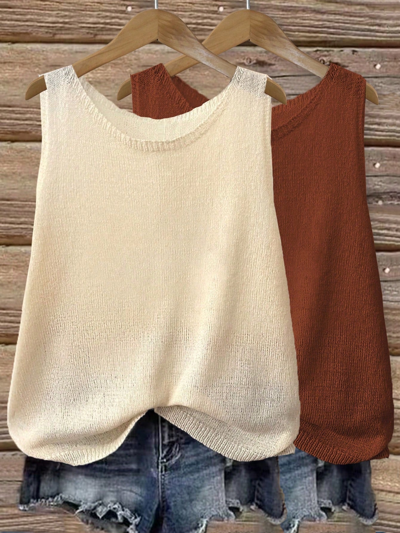 Regata Feminina de Tricô Estilo Vintage Boêmio Alina