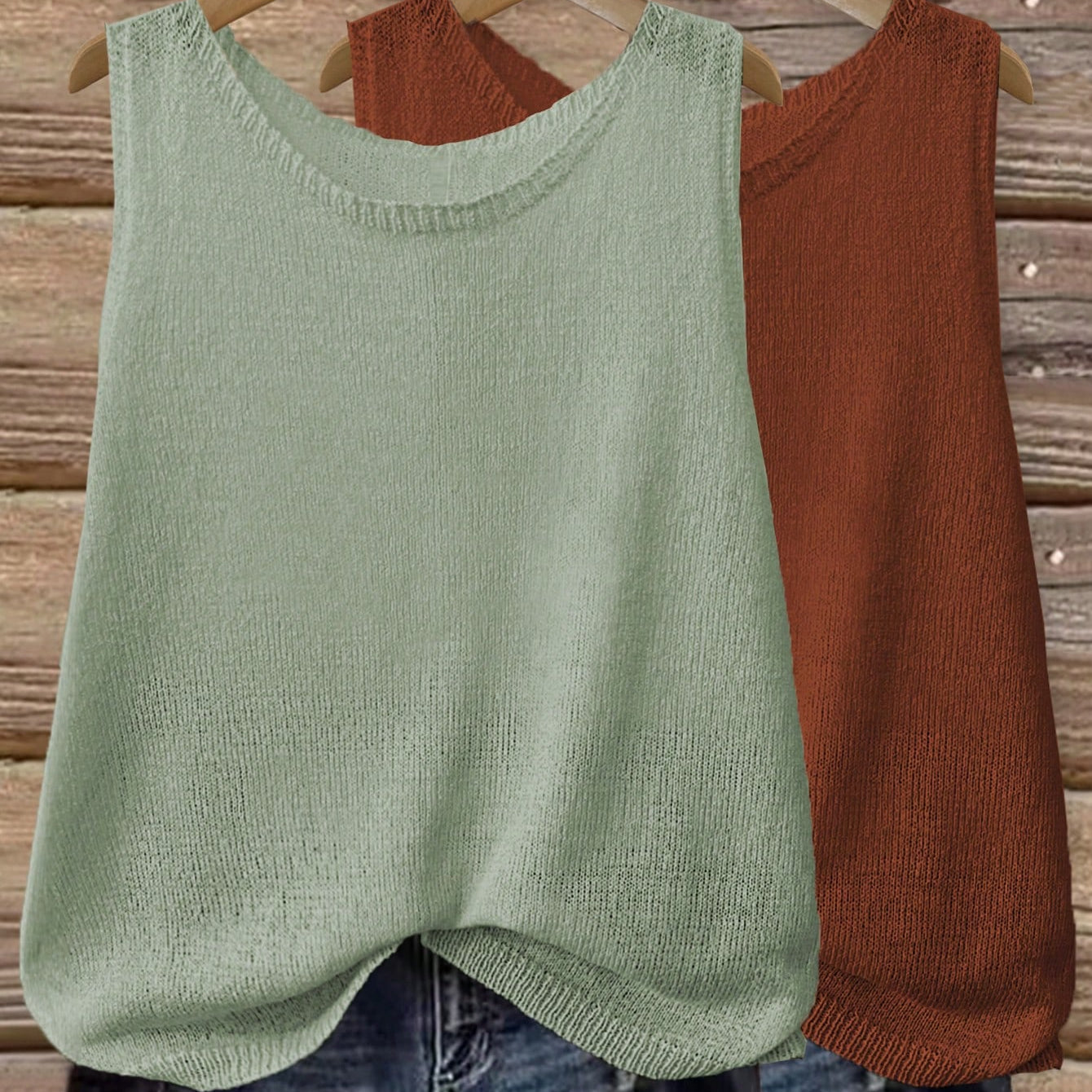 Regata Feminina de Tricô Estilo Vintage Boêmio Alina