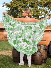 Saída de praia feminina estampada plus size Fanny