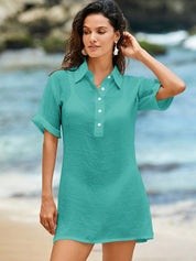 Saída de Praia Com Gola e Manga Curta - Grace