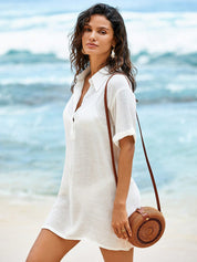 Saída de Praia Com Gola e Manga Curta - Grace