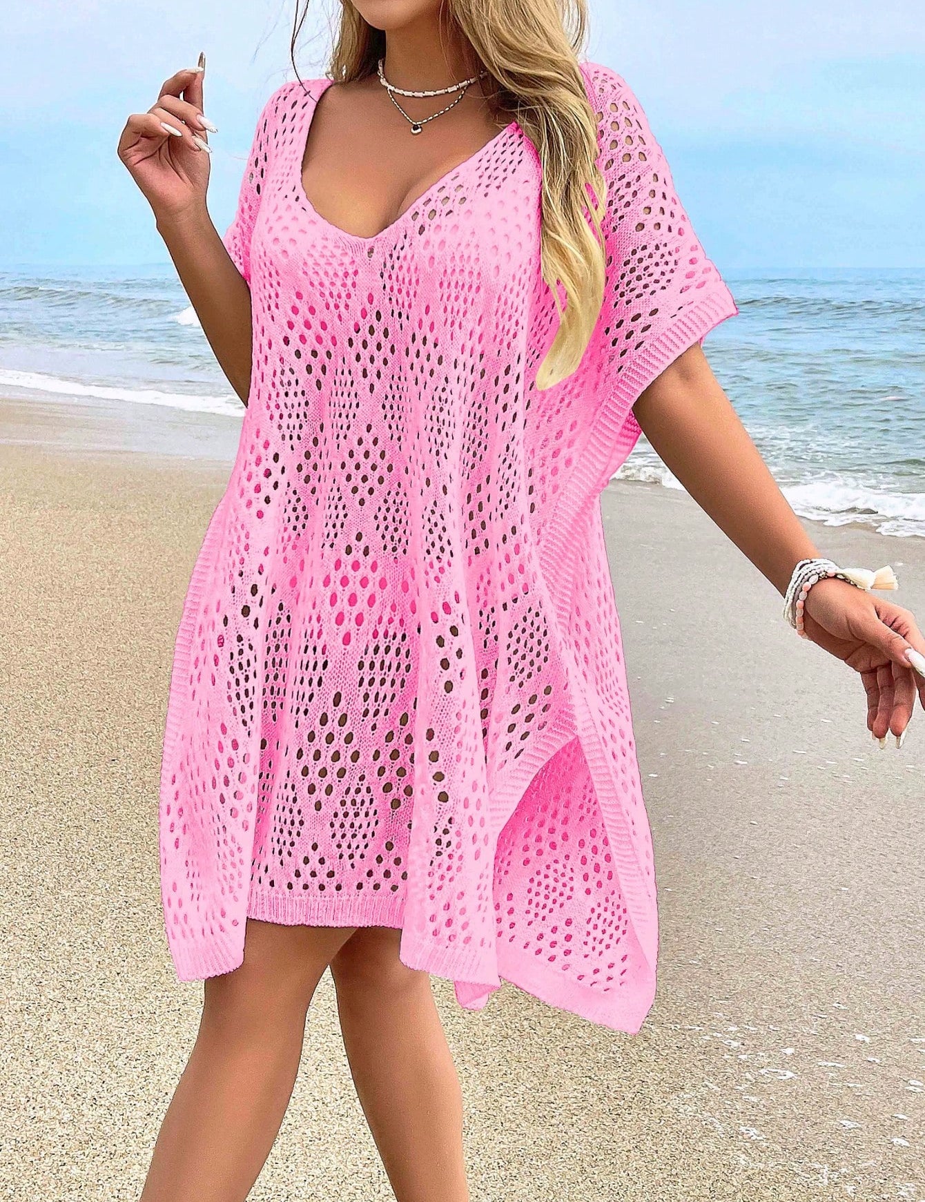 Saída de Praia Feminina com Detalhe Vazado. Plus Size - Prida