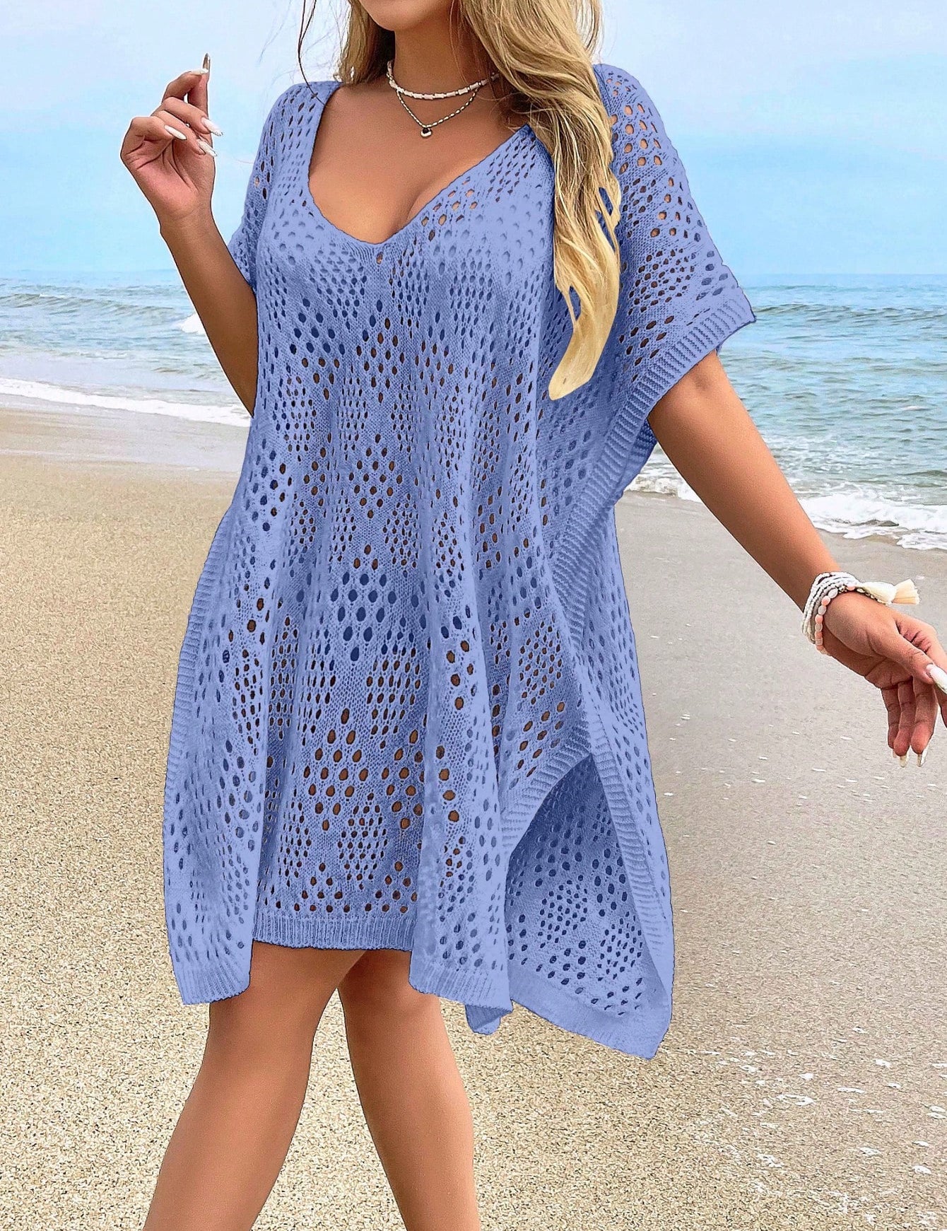Saída de Praia Feminina com Detalhe Vazado. Plus Size - Prida