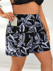 Short Feminino  de Praia com bolso Lateral. Plus Size
