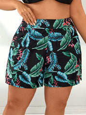 Short Feminino  de Praia com bolso Lateral. Plus Size