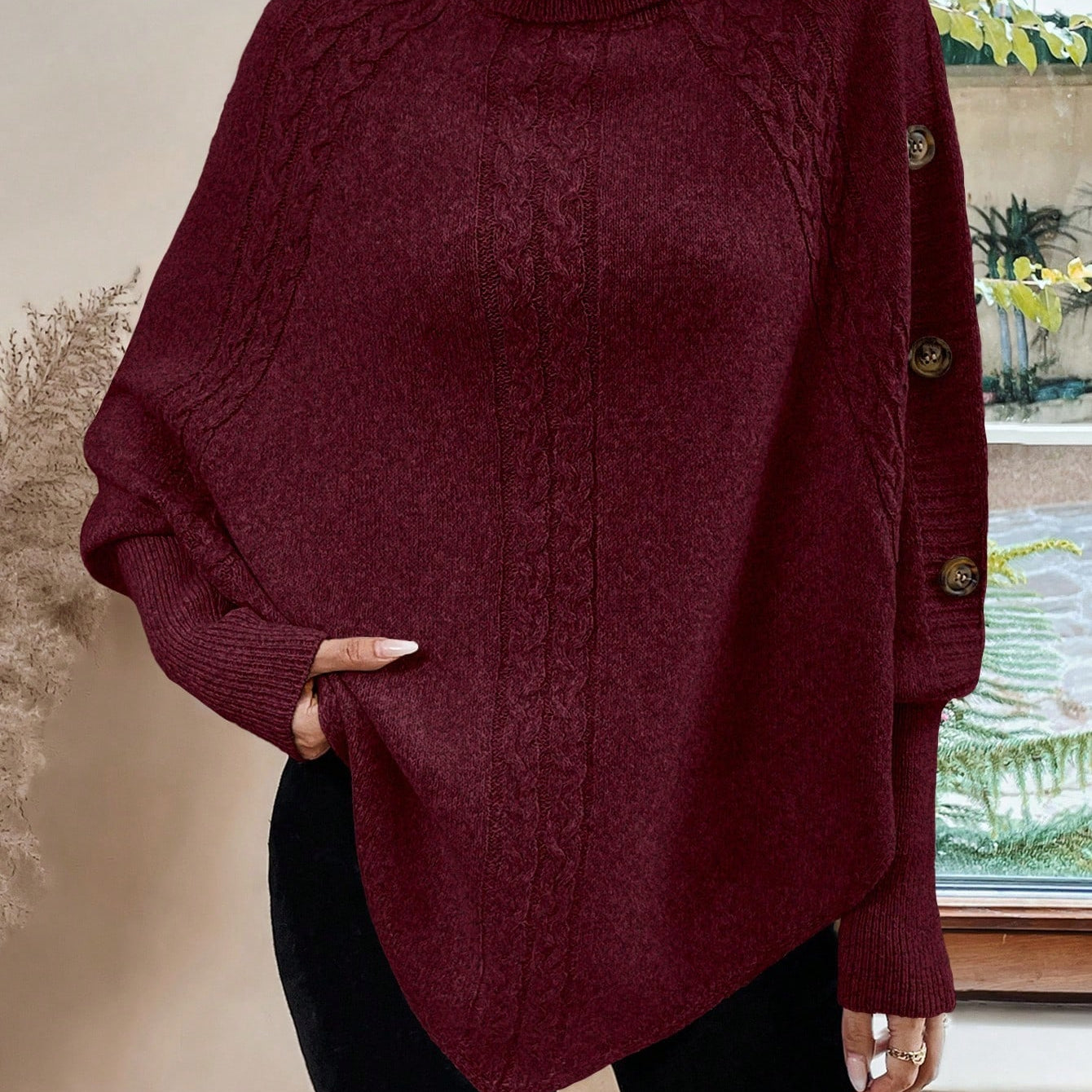 Suéter feminino assimétrico Coraline