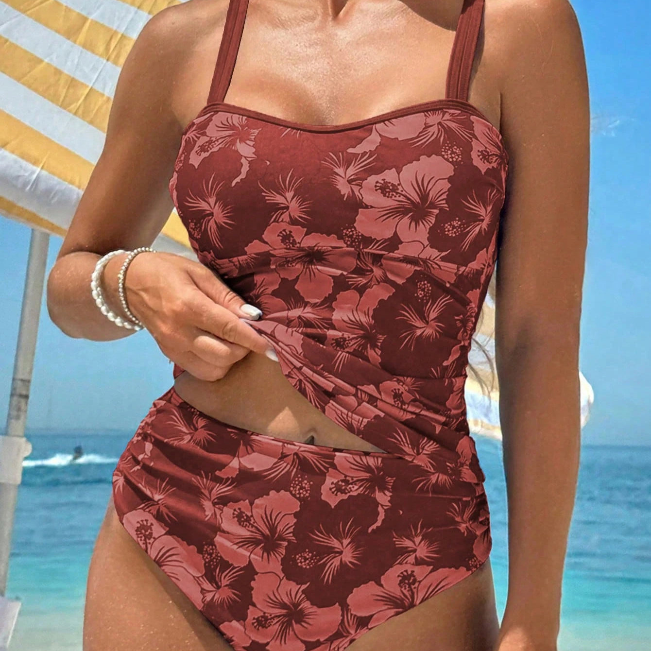 Tankini Feminino de 2 peças com Decote Halter - Dandara