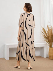 Vestido Feminino casual manga 3/4 com elástica Mily