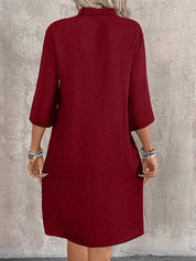 Vestido-Camisa Feminino  com botões na frente - Leonor