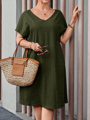 Vestido Feminino de Mangas Morcego - Essence. Plus Size