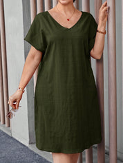 Vestido Feminino de Mangas Morcego - Essence. Plus Size