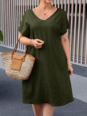 Vestido Feminino de Mangas Morcego - Essence. Plus Size