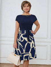 Vestido Feminino de Patchwork Estampado - Verona