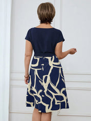 Vestido Feminino de Patchwork Estampado - Verona