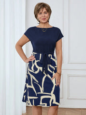 Vestido Feminino de Patchwork Estampado - Verona