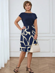 Vestido Feminino de Patchwork Estampado - Verona