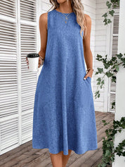 Vestido Feminino Sem Manga Emily.
