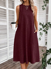 Vestido Feminino Sem Manga Emily.