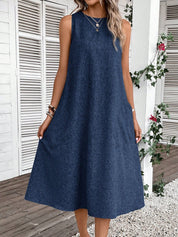 Vestido Feminino Sem Manga Emily.