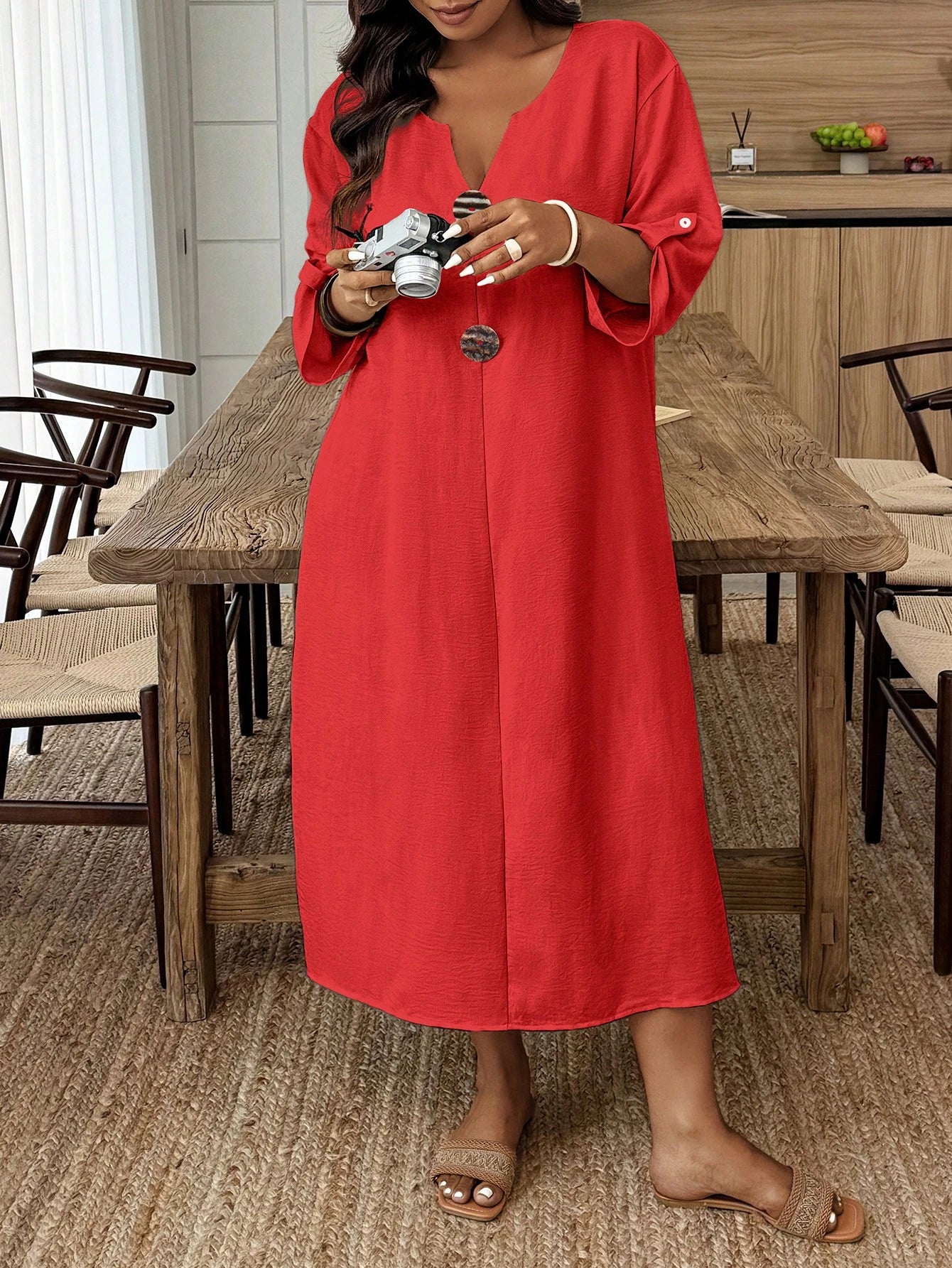 Vestido feminino casual plus size Belga