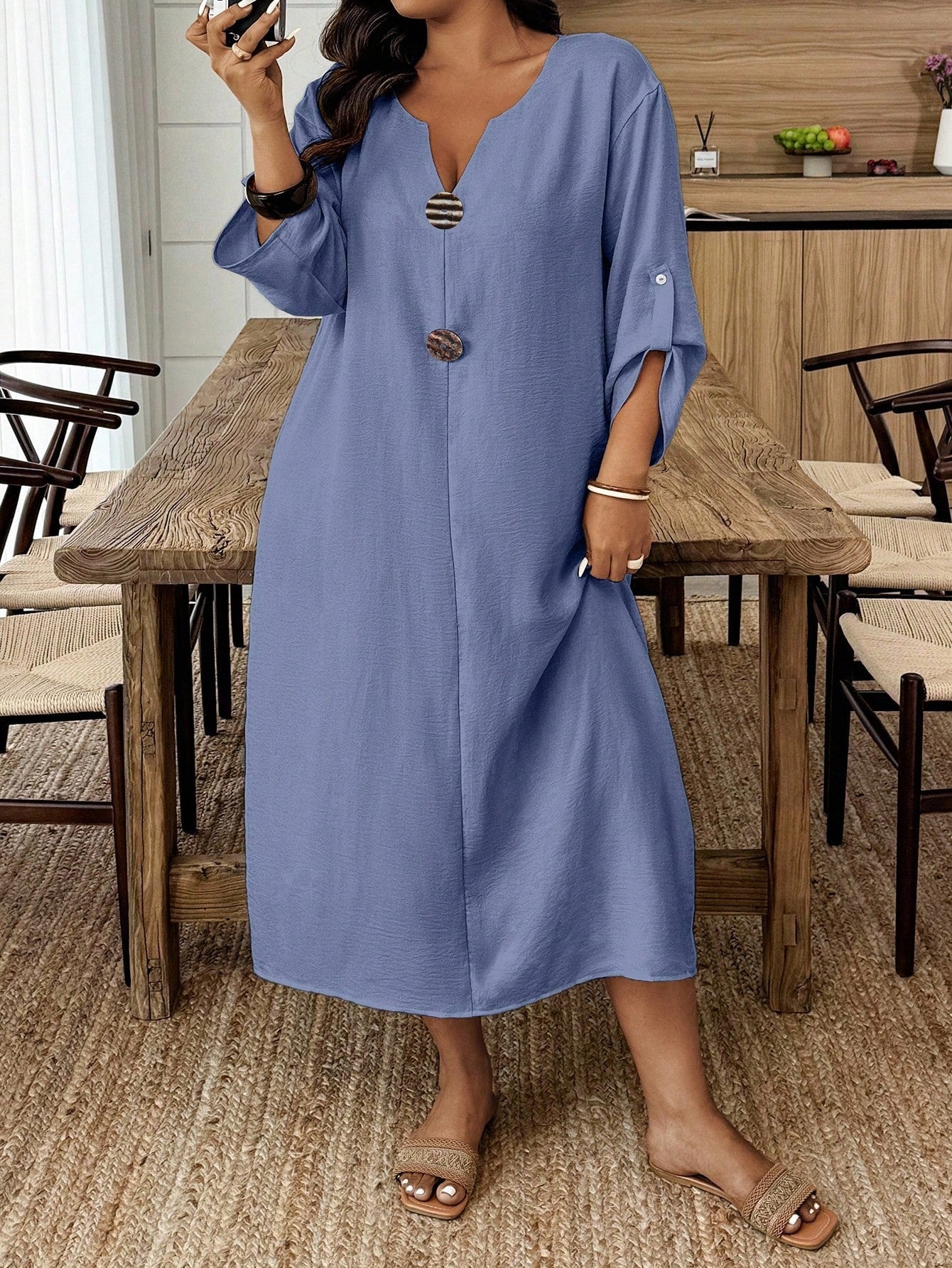 Vestido feminino casual plus size Belga
