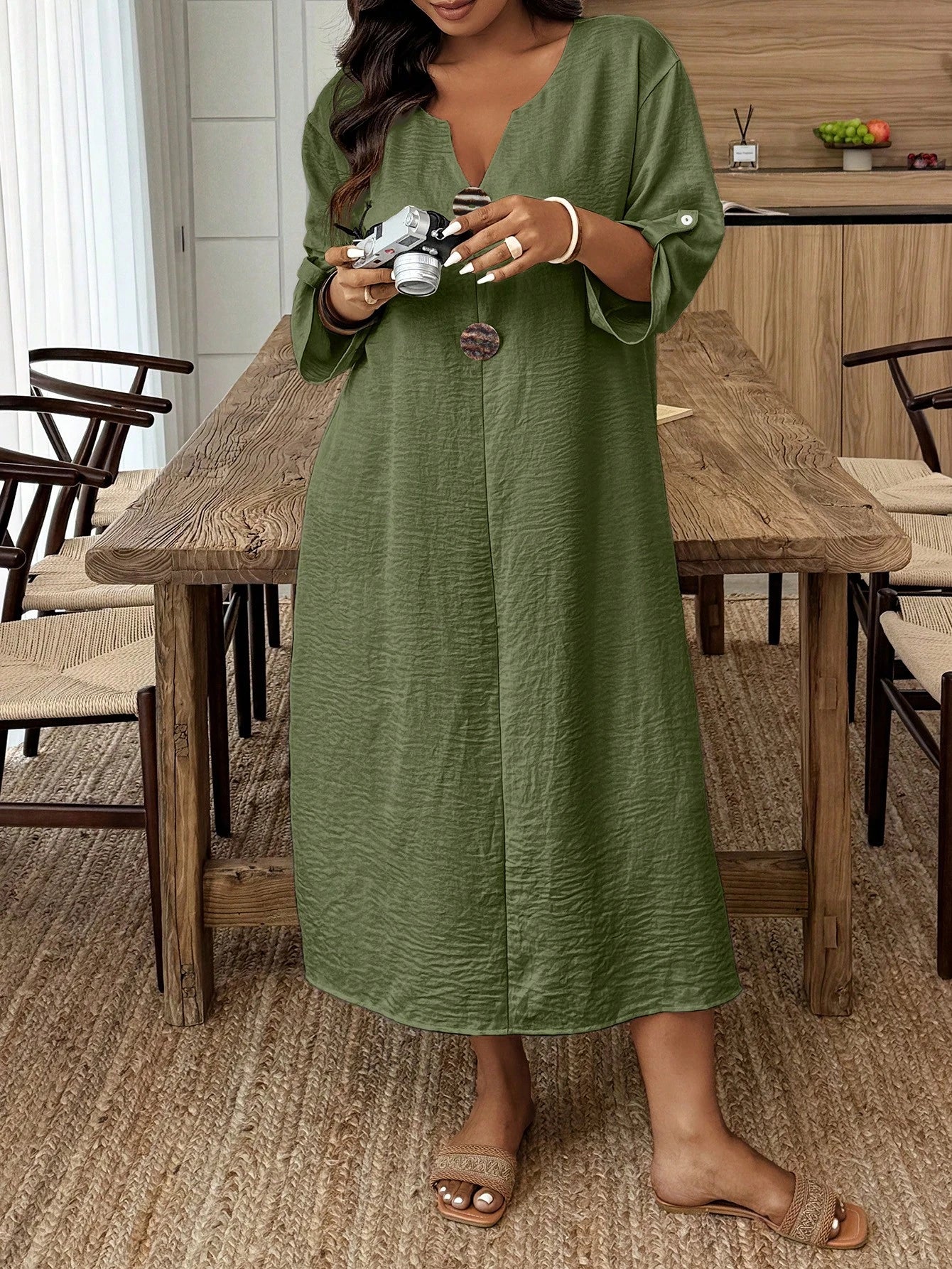 Vestido feminino casual plus size Belga