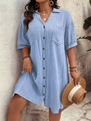 Vestido feminino tipo chamise plus size Daniela