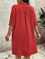 Vestido feminino tipo chamise plus size Daniela
