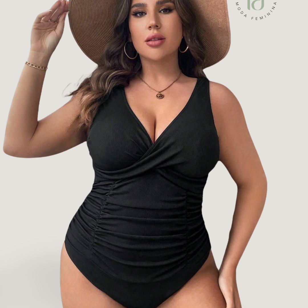 Maiô Feminino Texturizado  plus size Rachell.