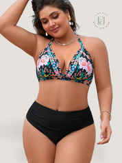 Biquini feminino cintura alta plus size Jazmin.