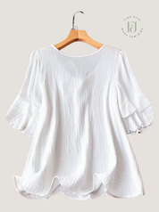 Blusa feminina de algodão plus size Braga