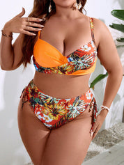 Biquini Feminino Cintura Alta con Push Up Maitê. Plus Size.